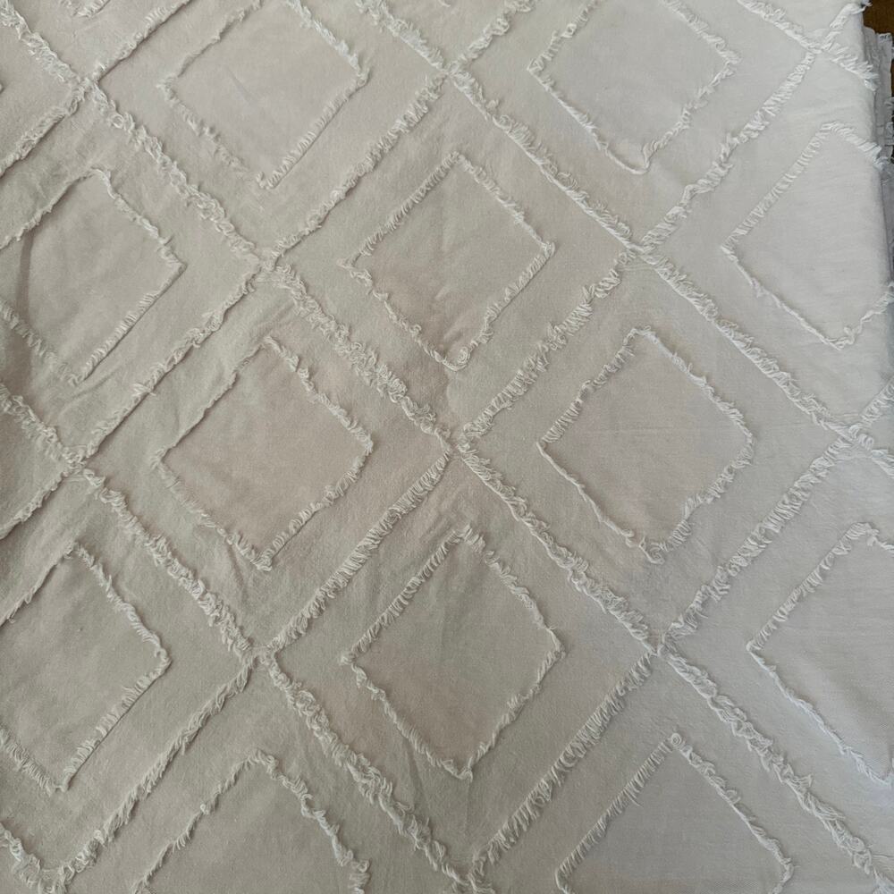 Shabby Chic Diamond Tuft bohemian pink shower curtain